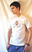 Image of Men's Beige Tee w/ Brown Logo