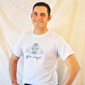 Image of Men's White Tee w/ Green Logo