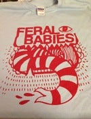 Image of "Eyes Have It" Shirt - Baby Blue with Red Print