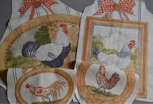 Image of Images en tissu motif "coq"