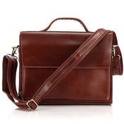 Image of Handmade Genuine Leather Briefcase Messenger Bag 14 Inches Laptop / 13 Inches MacBook Case (n56)
