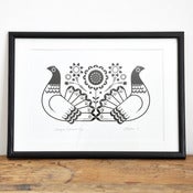 Image of Sebright Bantams - Hand Pulled, Signed, Gocco Screen Print
