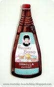 Image of JUMBO Vintage inspired Vanilla Extract bottle wood diecut