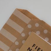 Image of Grands sachets kraft rayés (ou à pois)