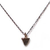 Image of Etched Pyramid Charm Necklace