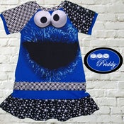 Image of **SOLD OUT** Cookie Monster Dress with Double Ruffle - Size 5T/6
