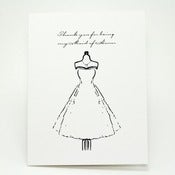 Image of "Formal Dress" Thank You For Being My Bridesmaid Cards