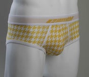 Image of Yellow Houndstooth - Low Rise Brief