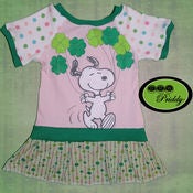 Image of Snoopy St. Patrick's Day Dress – Size 12-18m