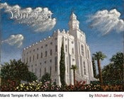 Image of St George Utah LDS Mormon Temple Art Painting by Michael Seely
