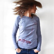 Image of Womens Pet Lobster Long sleeve T-shirt