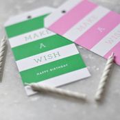 Image of Make A Wish Gift Tags - Pink or Green