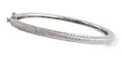 Image of Kara Ackerman <i> Talulah  <i/> Pave Oval Hinge Bangle in Rhodium Plating
