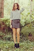 Image of Lilya Leather Skirt