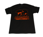 Image of California Bear T-Shirt Black/Orange