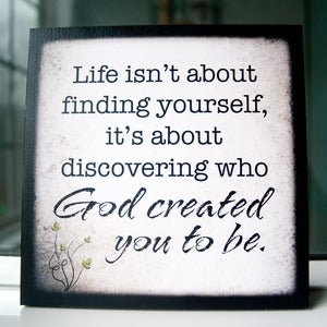 Image of "Who God Created You to Be" Print on 8" x 8" Cafe Mount (2nd of 5 prints in the Create Set)