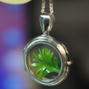 Image of "the Biosphere": Sterling silver pinchback 