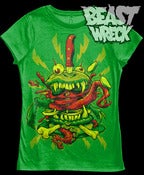 Image of BEASTBURGER (green) women's shirt