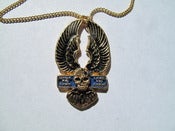 Image of Harley Davidson wings gold necklace