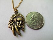 Image of vintage indian head necklace