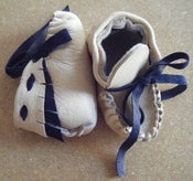 Image of bone/navy fringe