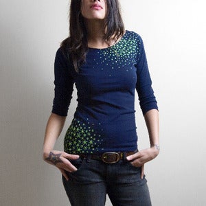 Image of Star Moss Boat Neck Shirt