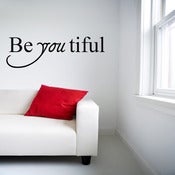 Image of Beautiful wall decal quote vinyl wall decal - medium