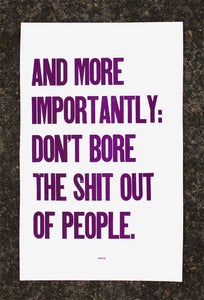 Image of More Importantly Poster