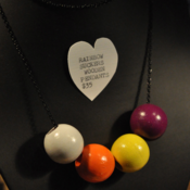 Image of Rainbow Sucker Wooden Bead Necklace