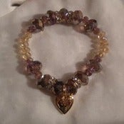 Image of Amethyst Locket "Holiday" Bracelet