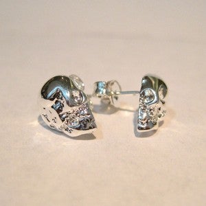 Image of Half Skull Studs