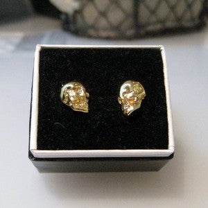 Image of Half Skull Studs