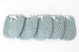 Image of Wine Bottle Cozy in Sea Foam (Set of 5)