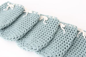 Image of Wine Bottle Cozy in Sea Foam (Set of 5)