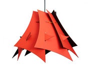 Image of Abstraction pendant light (Easter Island No. 1/red and black)