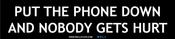 Image of PUT THE PHONE DOWN AND NOBODY GETS HURT