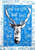 Image of Deer Hunter print  Surrealism  Screen Print  Lowbrow  funky whimsical Art 