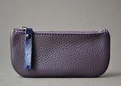 Image of Mini porte-monnaie Donatienne aubergine