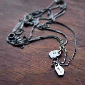 Image of Tiny Gem Personalized Pendant Necklace 