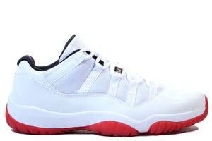 Image of Air Jordan Retro 11 Low - White/Black-Varsity Red