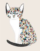 Image of Calico Cat Print