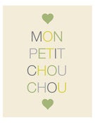 Image of Mon Petit Chou Chou Print in Green