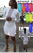 Image of SEXY V-VIXEN SHEER DRESSES ALL COLORS!!