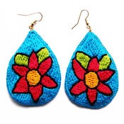 Image of NEW! Spring Embroidered Flower Earrings