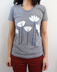 Image of Lotus Garden Heather Gray Triblend Tee