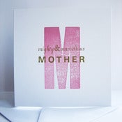 Image of MIGHTY & MARVELLOUS Mother's Day Card (Letterpress)