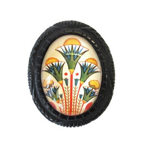 Image of Deco Flowers Carved Resin Brooch by Hotcakes Design