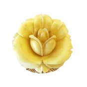 Image of Carved Ivory Resin Rose Brooch by Hotcakes Design  