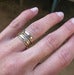 Image of 14k gold and diamond stacking rings