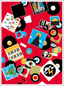 Image of Record Collection Art Print